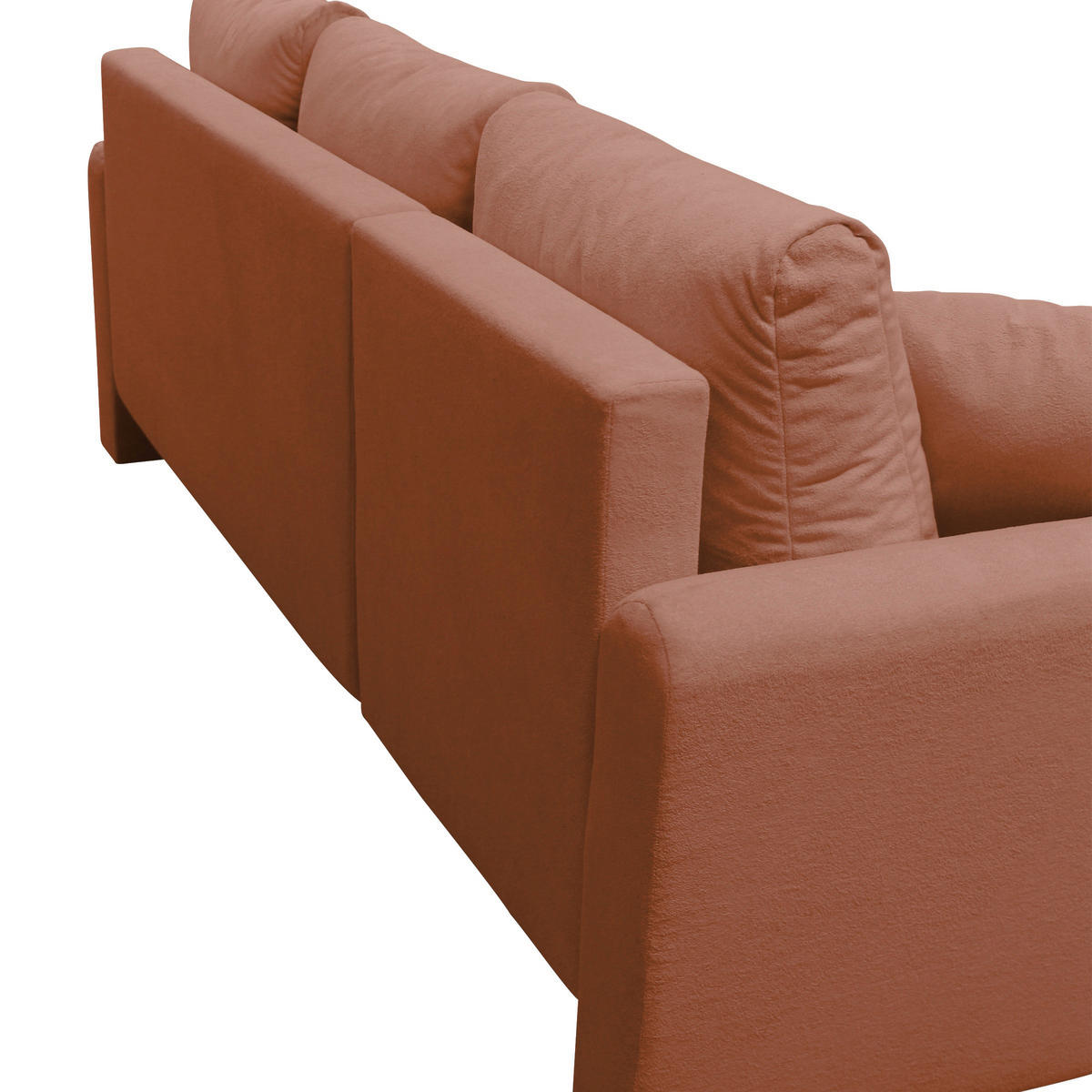 ECKSOFA STERN Hellrot Bouclé Zierkissen, Rückenkissen, Bettkasten  - Hellrot/Schwarz, Design, Kunststoff/Textil (152/207cm) - MID.YOU