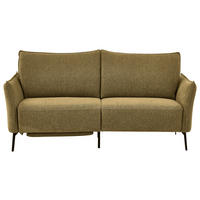 3-SITZER-SOFA Chenille Senfgelb  - Senfgelb/Schwarz, KONVENTIONELL, Textil/Metall (184/90/92cm) - Elegando