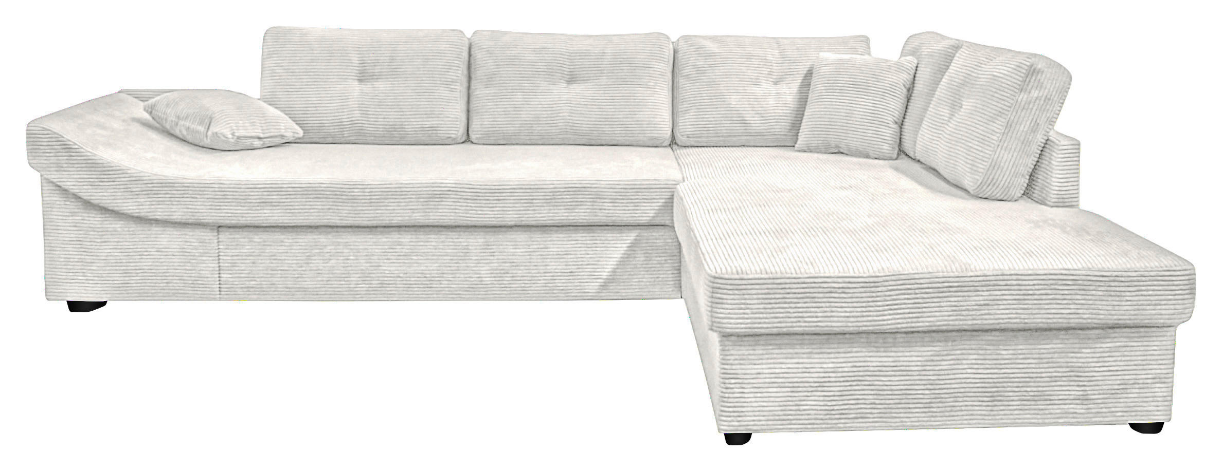 Colțar, textil, culoare natur - culoare natur/negru, Konventionell, lemn/textil (298/202cm) - Carryhome