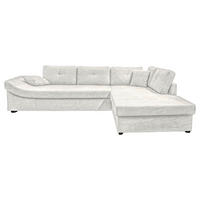 ECKSOFA Naturfarben Cord Zierkissen, Rückenkissen, Schlaffunktion, Rücken echt, Liegefläche im Originalstoff  - Schwarz/Naturfarben, KONVENTIONELL, Holz/Textil (298/202cm) - Carryhome