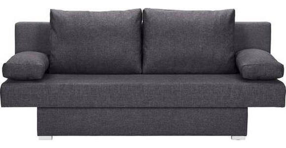 SCHLAFSOFA in Webstoff Dunkelgrau  - Dunkelgrau/Alufarben, Design, Kunststoff/Textil (190/74-86/80cm) - Carryhome