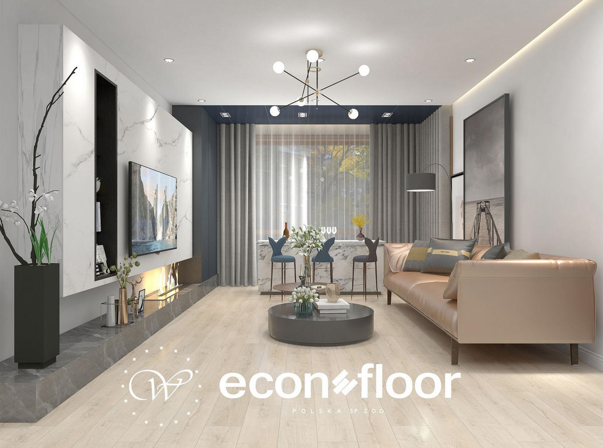 VINYLBODEN Econfloor LA BOHEME 55 OAK CREAM  per  m² - Beige, Basics, Kunststoff/Stein (23/128/0,57cm)
