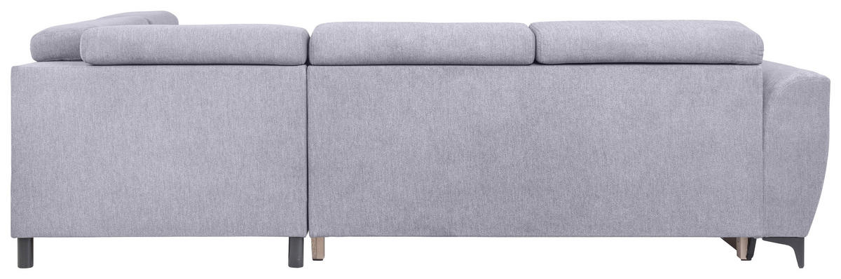 SAROKKANAPÉ textil szürke  - fekete/szürke, Konventionell, textil/fém (255/217cm) - MID.YOU