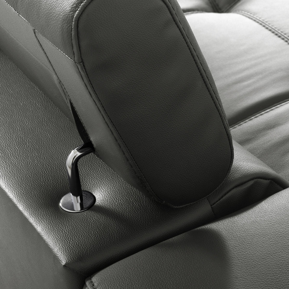 ECKSOFA  in Lederlook Echtleder Anthrazit  - Anthrazit/Schwarz, Design, Leder/Textil (247/173cm) - Livetastic