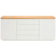 SIDEBOARD  195/82/41,5 cm 4 Schublade(n)  - Eichefarben/Weiß, KONVENTIONELL, Holz/Holzwerkstoff (195/82/41,5cm) - Novel