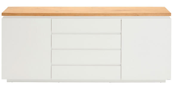 SIDEBOARD  195/82/41,5 cm 4 Schublade(n)  - Eichefarben/Weiß, KONVENTIONELL, Holz/Holzwerkstoff (195/82/41,5cm) - Novel
