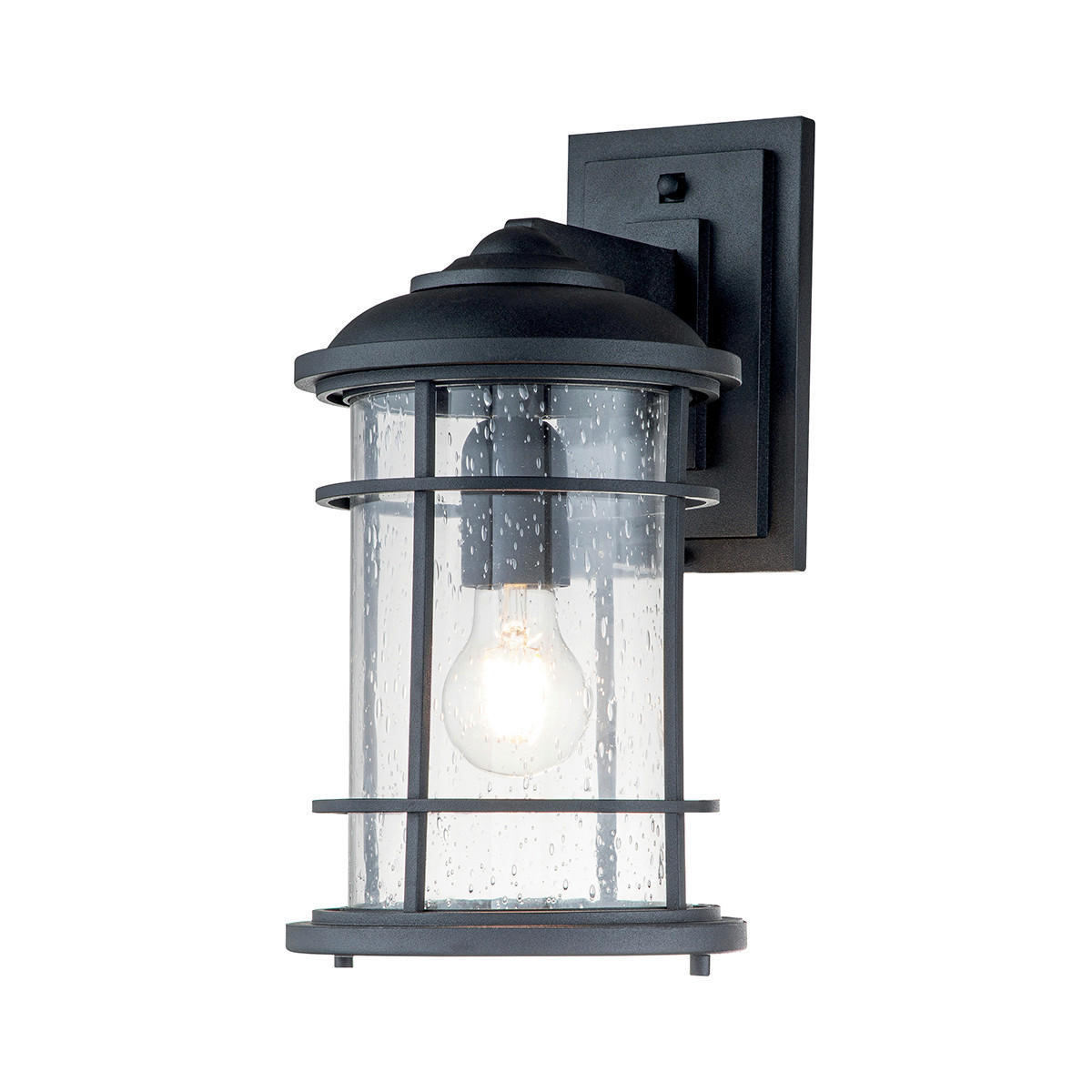 AUSSENWANDLEUCHTE - Schwarz, Konventionell, Glas/Metall (18,1/22,9/35,2cm) - Elstead Lighting