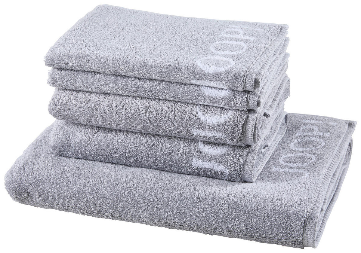 SADA RUČNÍKŮ A OSUŠEK, šedá, barvy stříbra - šedá/barvy stříbra, Basics, textil - Joop!