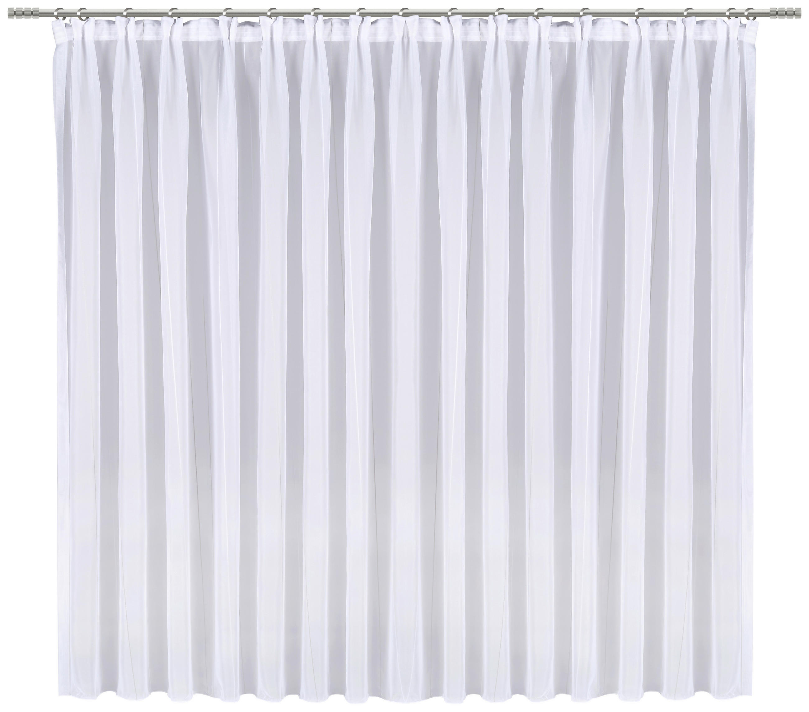 FERTIGSTORE  halbtransparent   450/145 cm  - Weiß/Grau, Basics, Textil (450/145cm) - Esposa