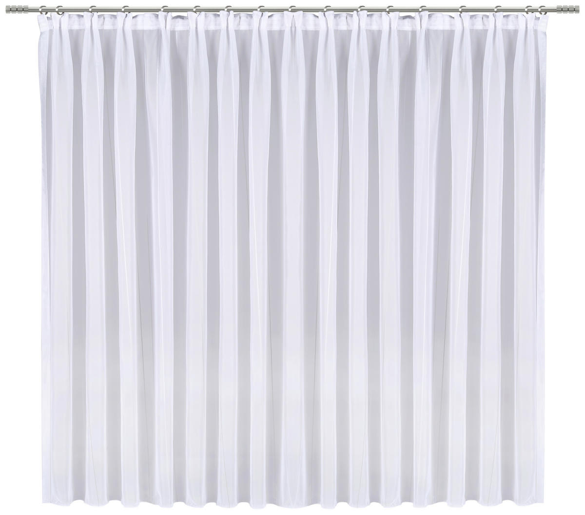 FERTIGSTORE  halbtransparent   450/145 cm  - Weiß/Grau, Basics, Textil (450/145cm) - Esposa