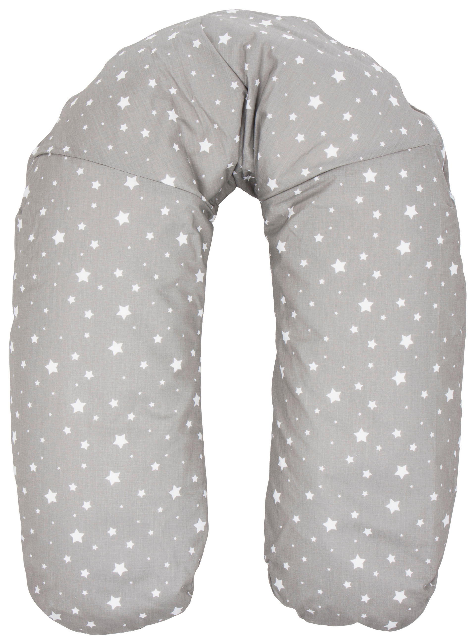 Stillkissen Grau/Weiß L: 160 cm Grau/Weiß Bezug Abnehmbar