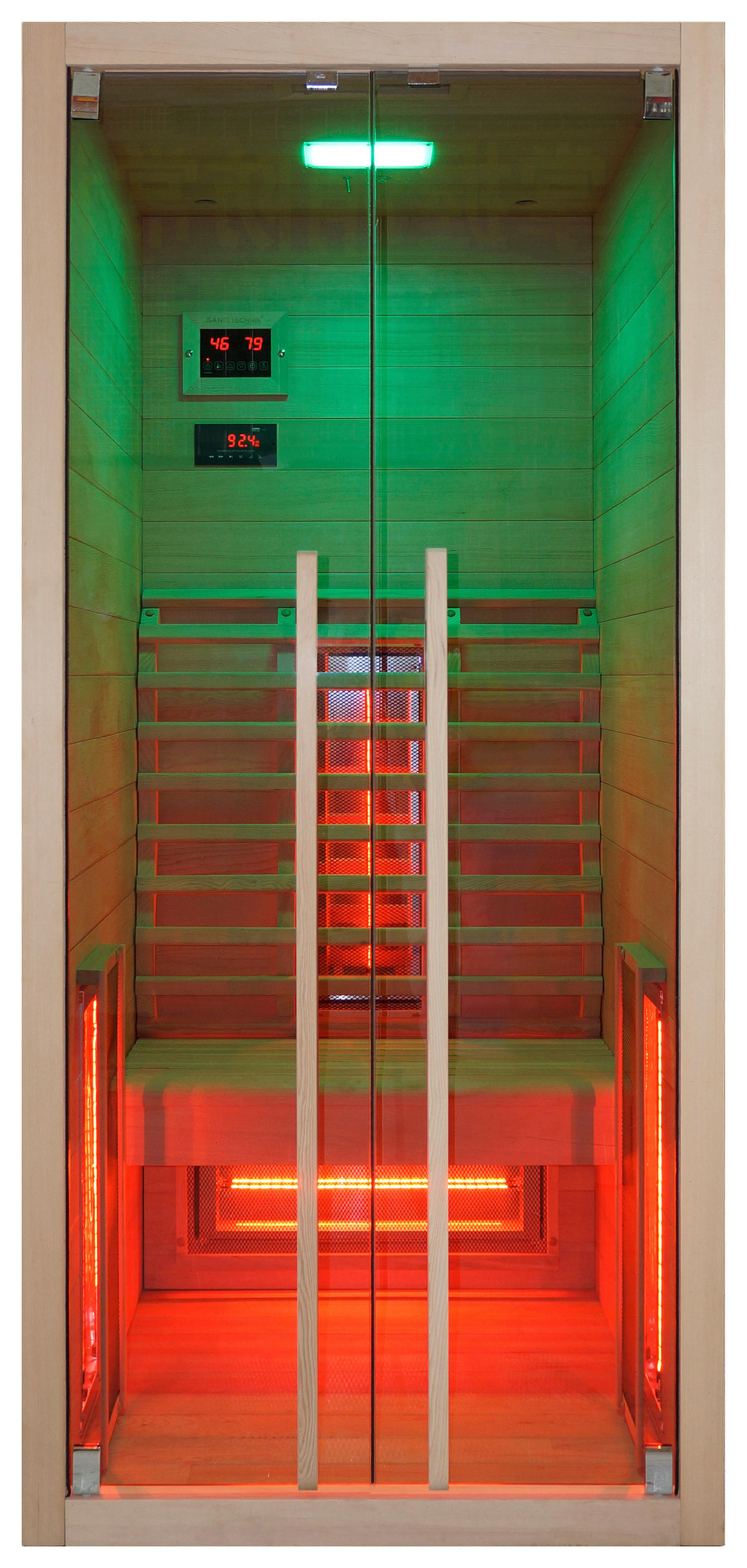 INFRAROTKABINE für 1 Personen RUBY 1  - Naturfarben, Basics, Holz (90,5/195/100cm) - Sanotechnik