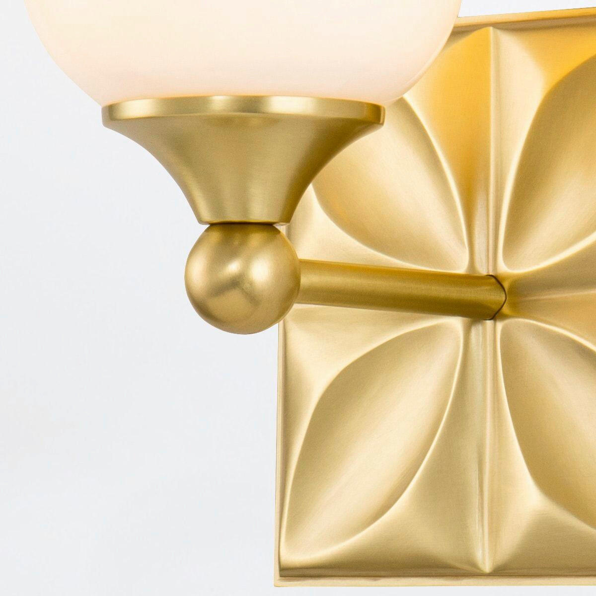 WANDLEUCHTE Quintiesse 26,7/15,2/17,8 cm  - Messingfarben, KONVENTIONELL, Glas/Metall (26,7/15,2/17,8cm) - Elstead Lighting