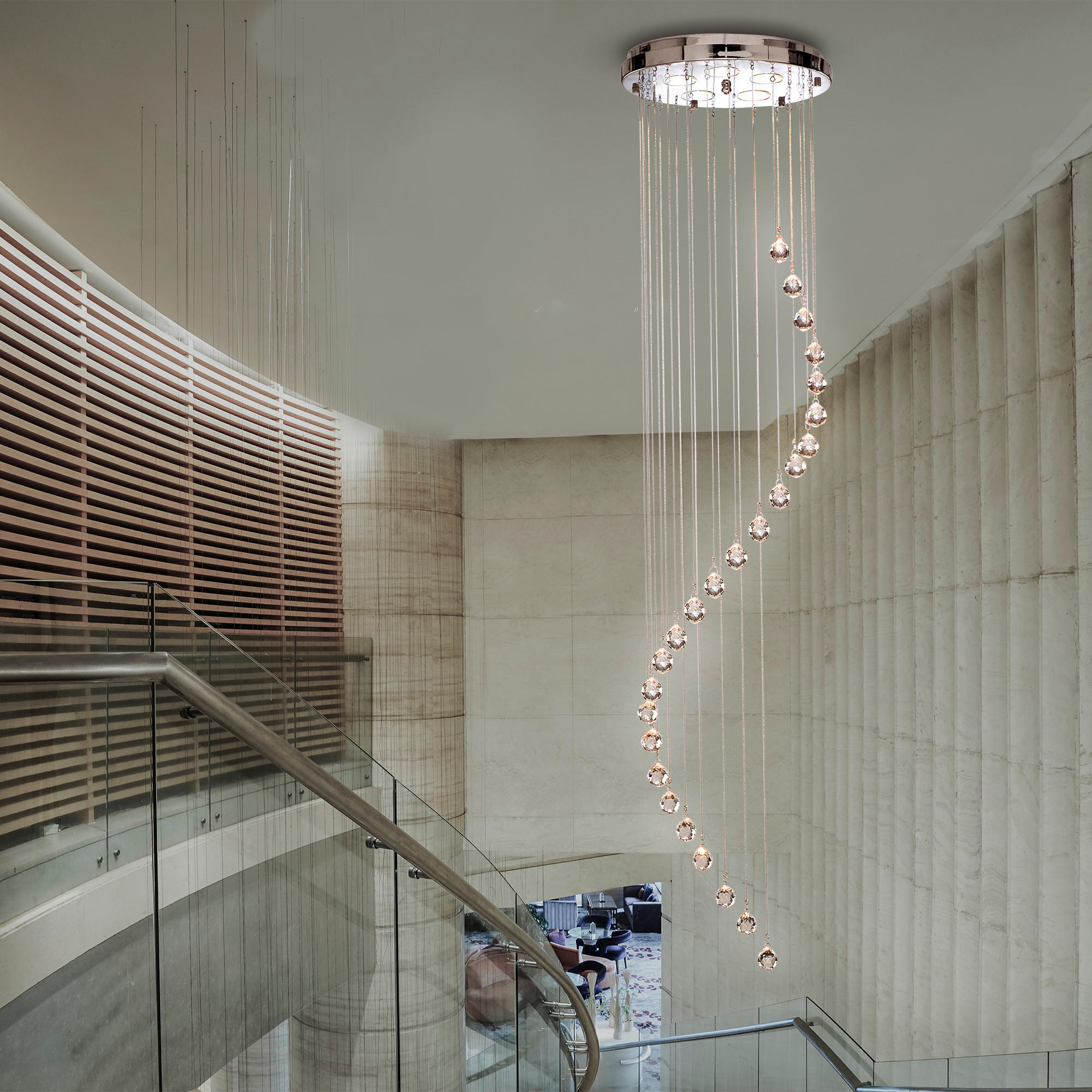 TAKLAMPA Hallway 30/180 cm  - kromfärg, Design, metall/glas (30/180cm)