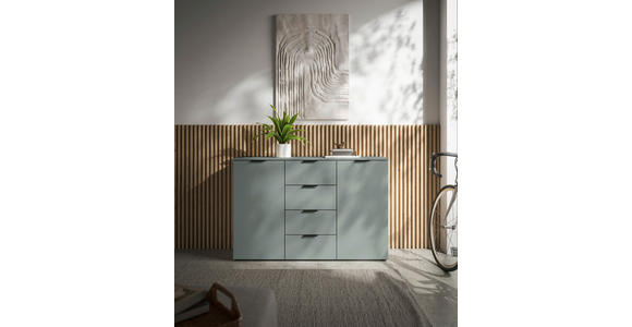 SIDEBOARD in 135/90/40 cm - Salbeigrün/Schwarz, Basics, Holzwerkstoff/Kunststoff (135/90/40cm) - Carryhome