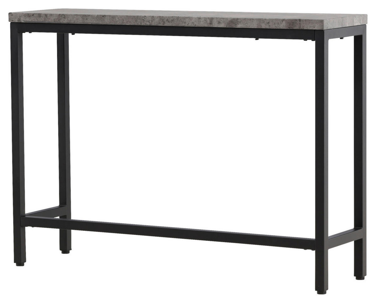 BEISTELLTISCH 110/30/80 cm Schwarz, Grau rechteckig  - Schwarz/Grau, Design, Holzwerkstoff/Metall (110/30/80cm) - Livetastic