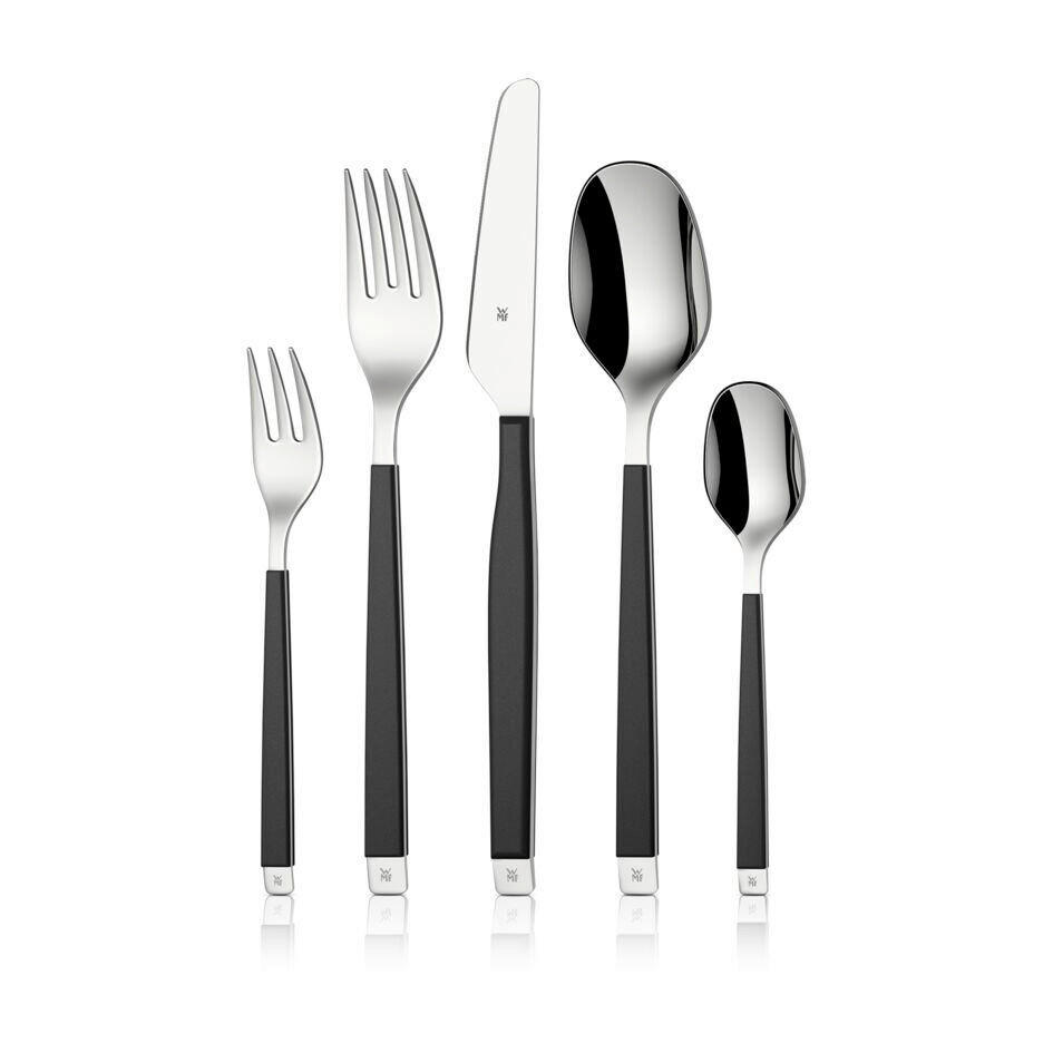 BESTECKSET Emotion 30-teilig Edelstahl  für 6 Personen  - Lavagrau, Basics, Metall (12,5/12,5/25cm) - WMF