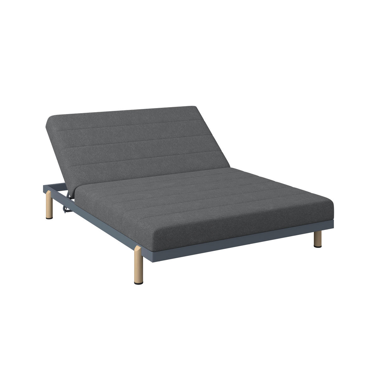 SONNENINSEL 203/38.5/148 cm Aluminium  - Dunkelgrau/Naturfarben, MODERN, Textil/Metall (203/38.5/148cm) - Ambia Garden