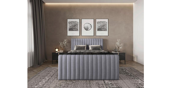 BOXBETT 140/200 cm  in Silberfarben  - Silberfarben/Schwarz, Basics, Kunststoff/Textil (140/200cm) - Carryhome