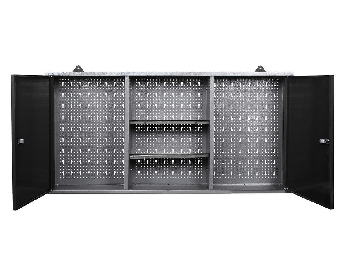 WERKSTATTSCHRANK  - Anthrazit/Grau, Basics, Metall (120/60/20cm) - Ambia Garden