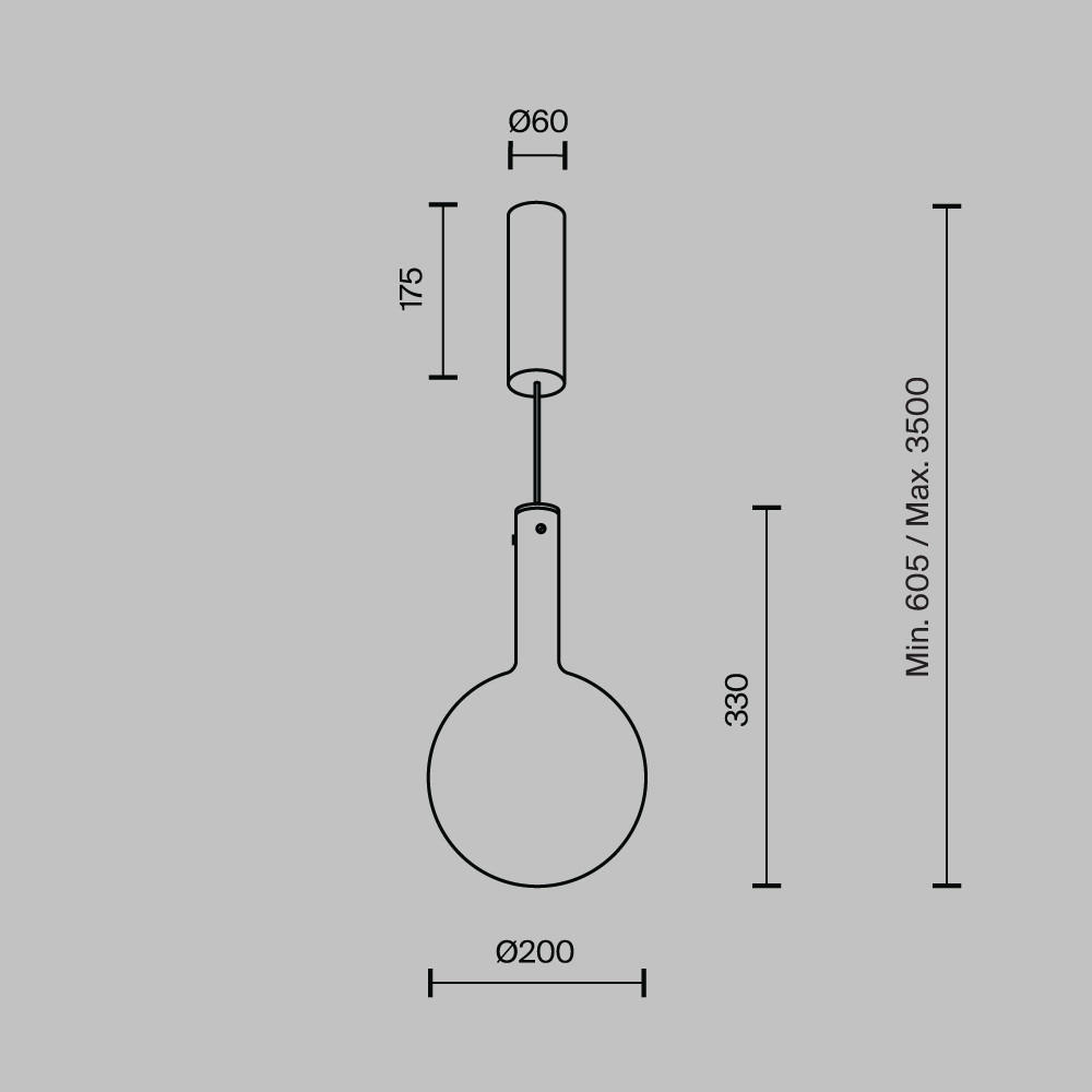 PENDELLEUCHTE 20/60 cm    - Weiss, Modern, Metall (20/60cm) - MAYTONI
