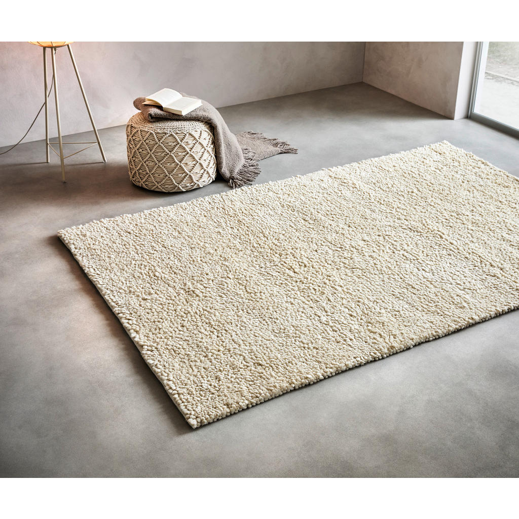 Thumbnail - Linea Natura Handwebteppich, Beige, Textil, Uni, rechteckig, 160x230 cm, Handmade in India, pflegeleicht, leicht zusamme...
