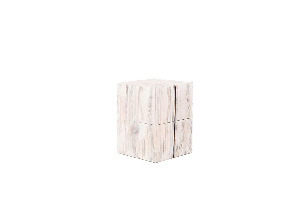 TISCHLEUCHTE - Weiss, Trend, Holz (12/12/16cm) - Trio Leuchten