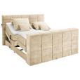 BOXSPRINGBETT 180/200 cm  in Sandfarben  - Sandfarben, KONVENTIONELL, Textil (180/200cm) - Carryhome