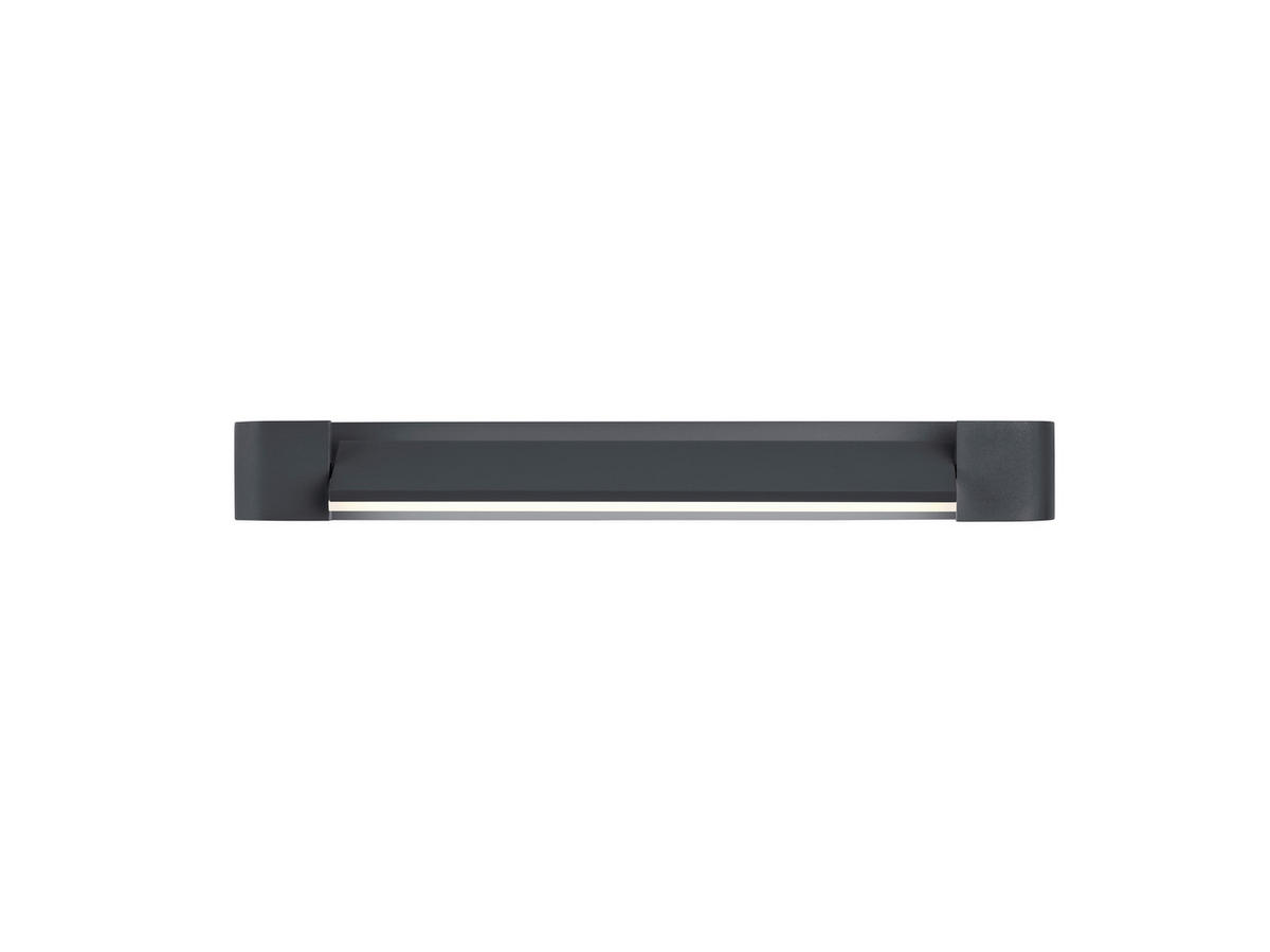 LED-WANDLEUCHTE 40/10/10 cm   - Schwarz, Design, Metall (40/10/10cm) - Hell