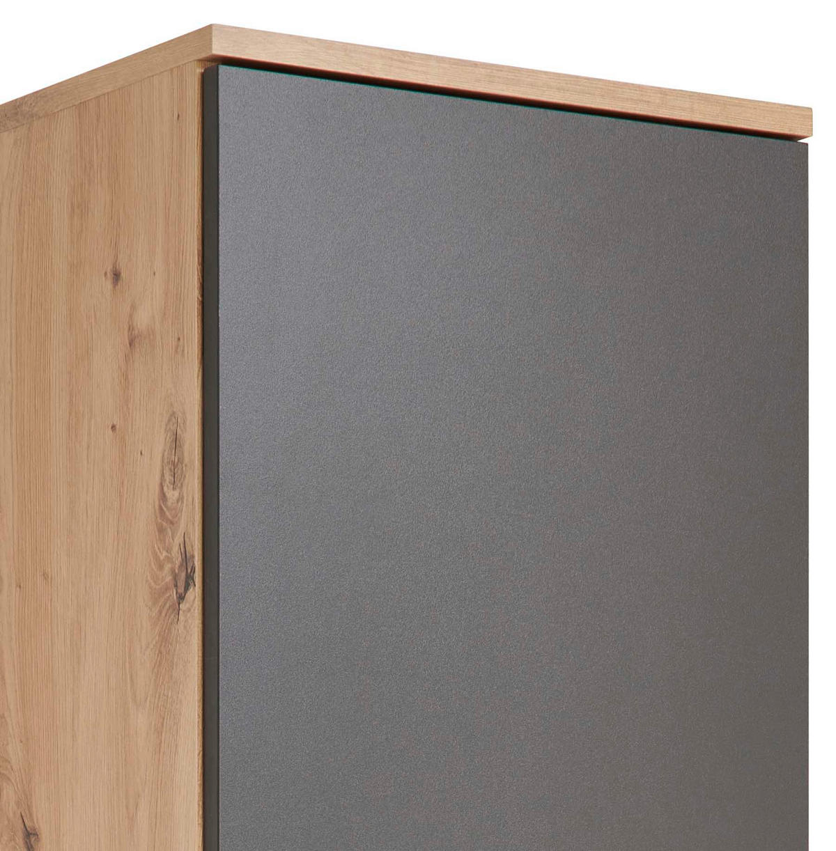 HOCHSCHRANK 40/190/32 cm  - Anthrazit/Schwarz, MODERN, Holzwerkstoff/Kunststoff (40/190/32cm) - MID.YOU