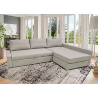 SEDEŽNA GARNITURA, bež  - barve hrasta/bež, Moderno, tekstil/les (230/155cm) - Ti'me