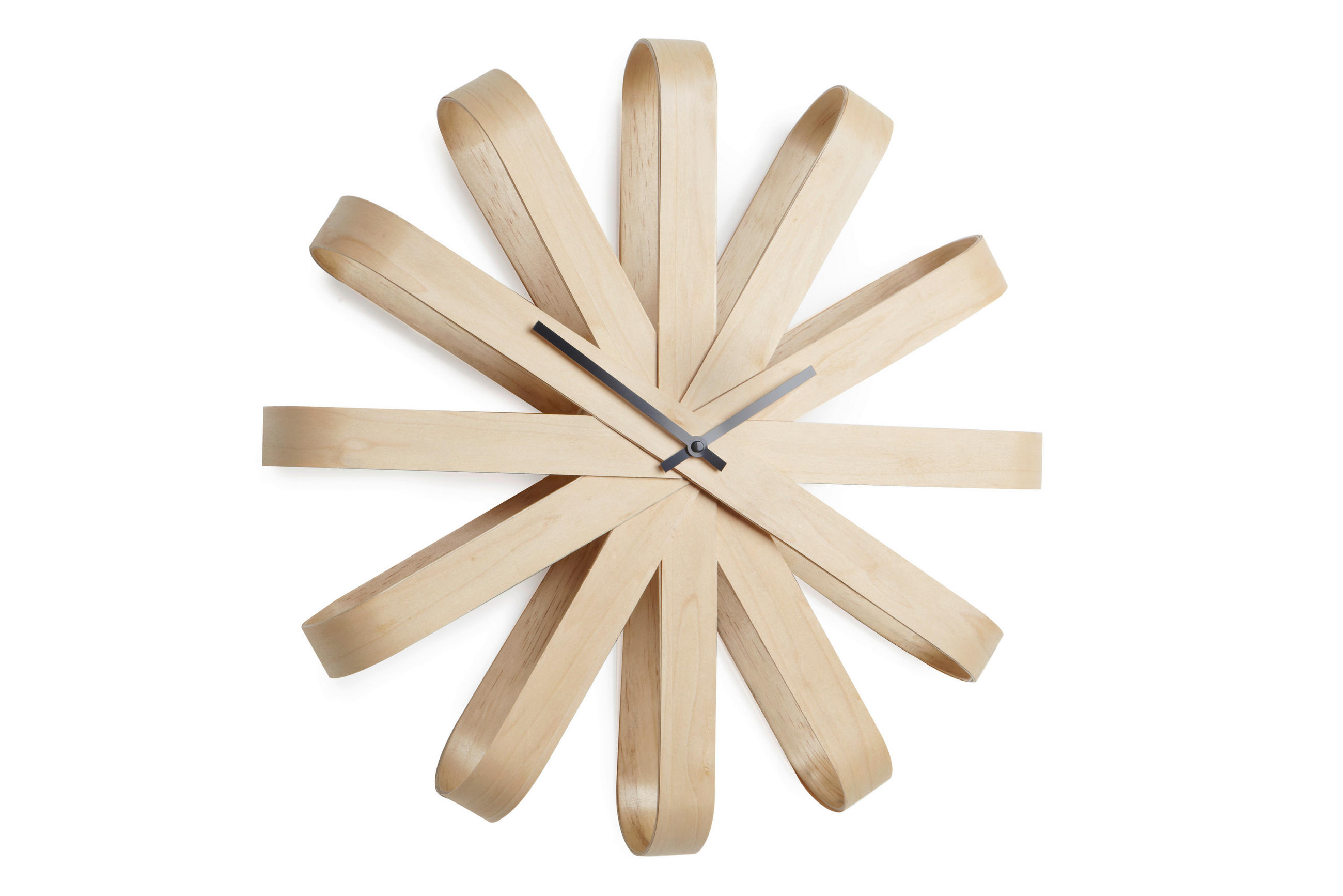 ZIDNI SAT 51,4 cm - prirodne boje, Basics, drvo (51,4cm) - Umbra