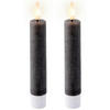 KERZE MIT LED 2,2/14,5 cm  - Dunkelgrau, Basics, Naturmaterialien/Kunststoff (2,2/14,5cm) - Ambia Home