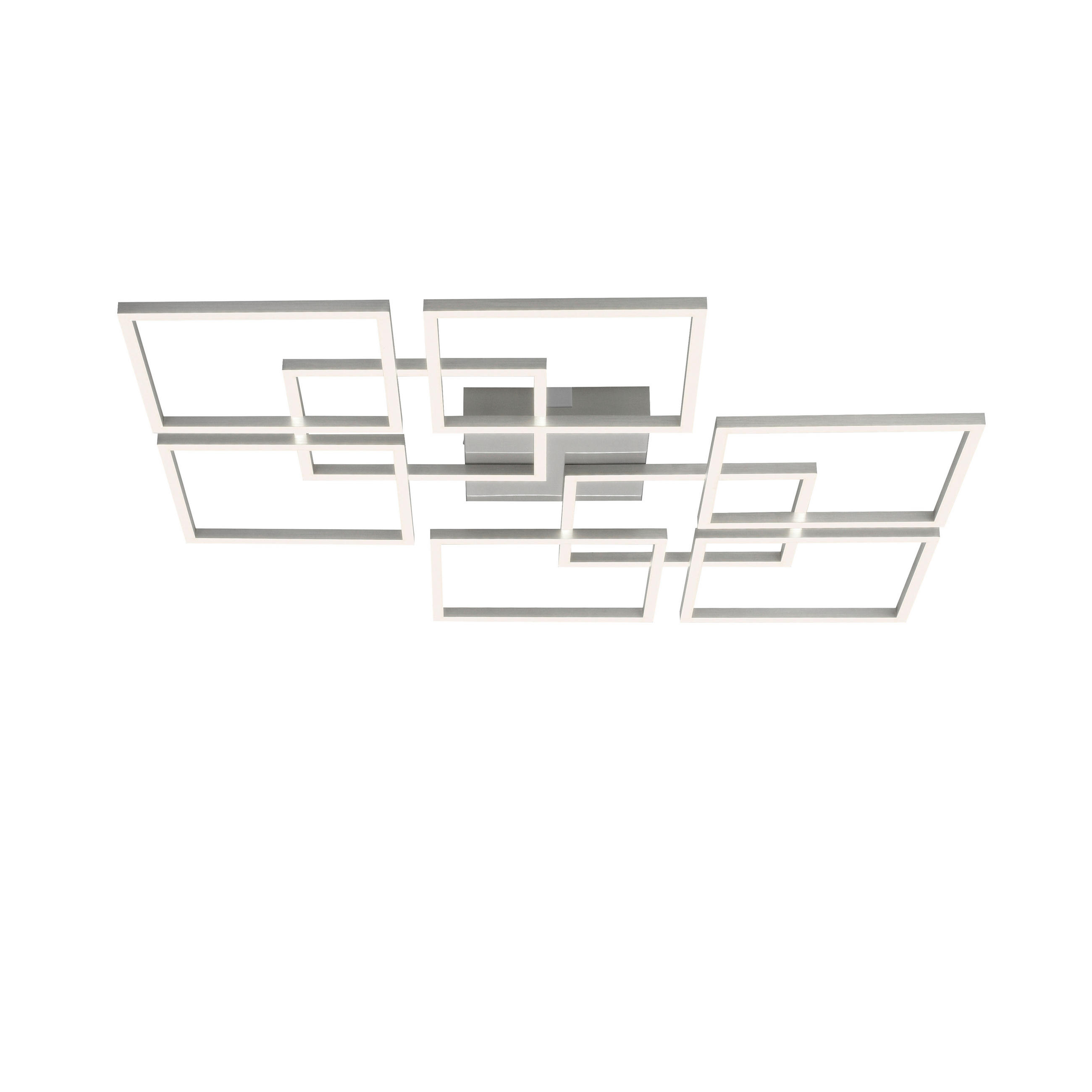 LED-DECKENLEUCHTE 79,7/76,7/6,8 cm    - Silberfarben, Design, Kunststoff/Metall (79,7/76,7/6,8cm)