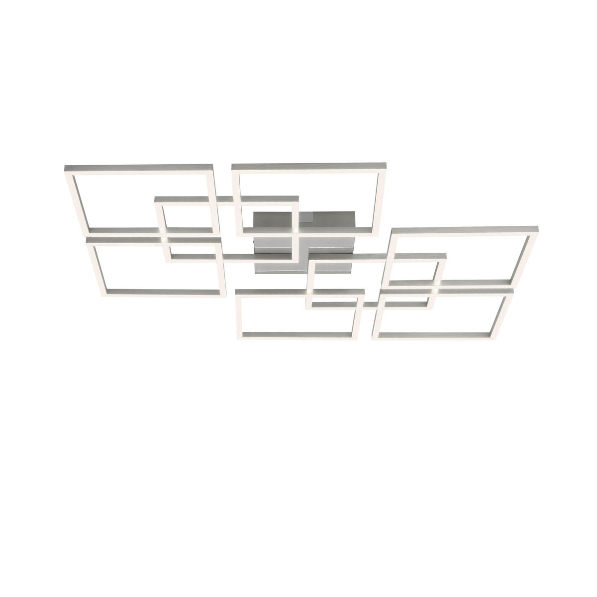 LED-DECKENLEUCHTE 79,7/76,7/6,8 cm    - Silberfarben, Design, Kunststoff/Metall (79,7/76,7/6,8cm)