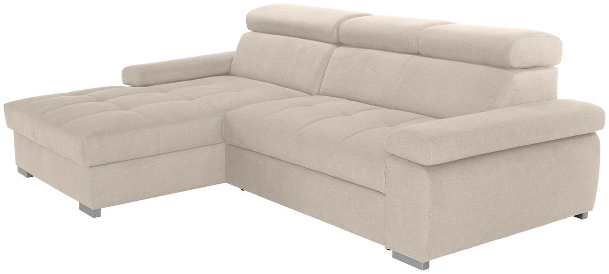 COLȚAR EXTENSIBIL textil bej  - argintiu/bej, Design, lemn/textil (183/292cm) - Modern Living