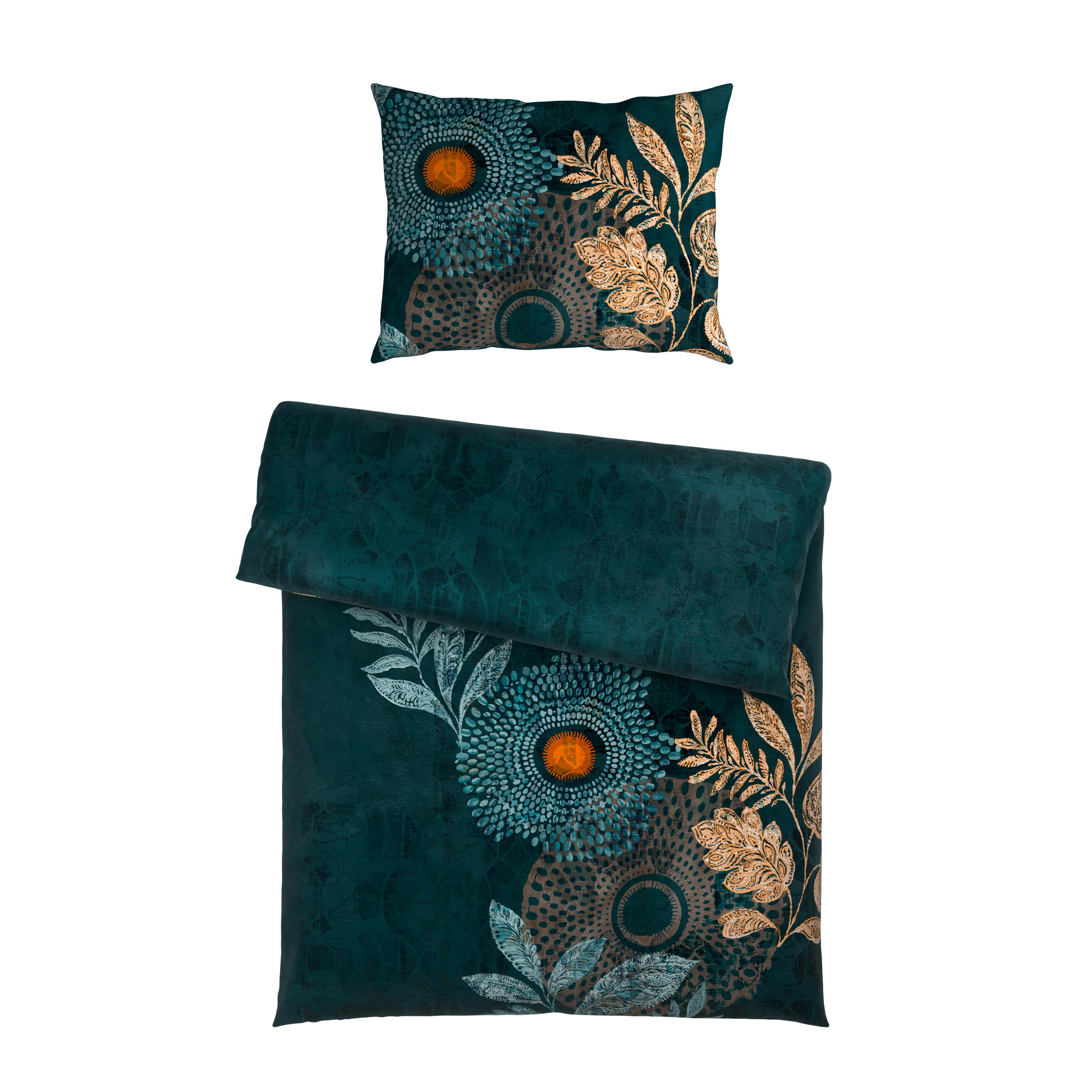 Esposa OBOJSTRANNÁ POSTEĽNÁ BIELIZEŇ, satén, petrolejová, 140/200 cm