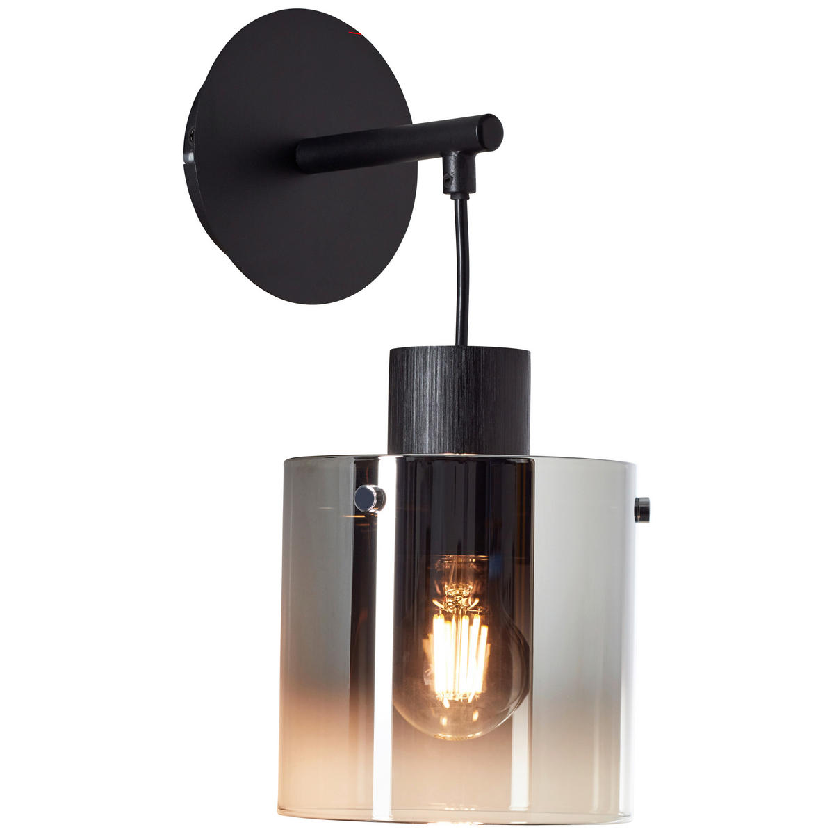SVJETILJKA ZIDNA SIMONIS  - siva/crna, Design, staklo/metal (34/20/15cm) - Dieter Knoll