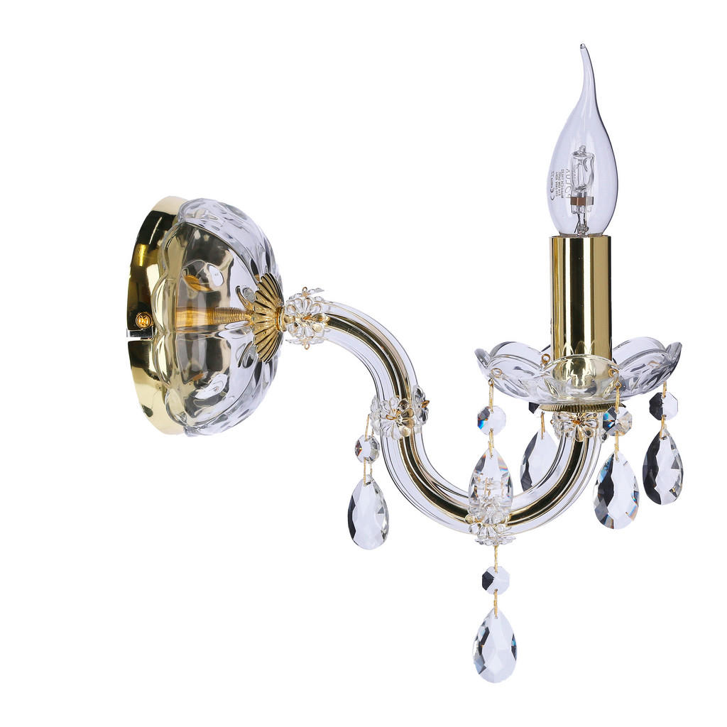 Thumbnail - Wandleuchte Maria Teresa, Gold, Metall, 26x24x12 cm, RoHS, Europäischer Sicherheitsstandard, Lampen & Leuchten, Innenbel...
