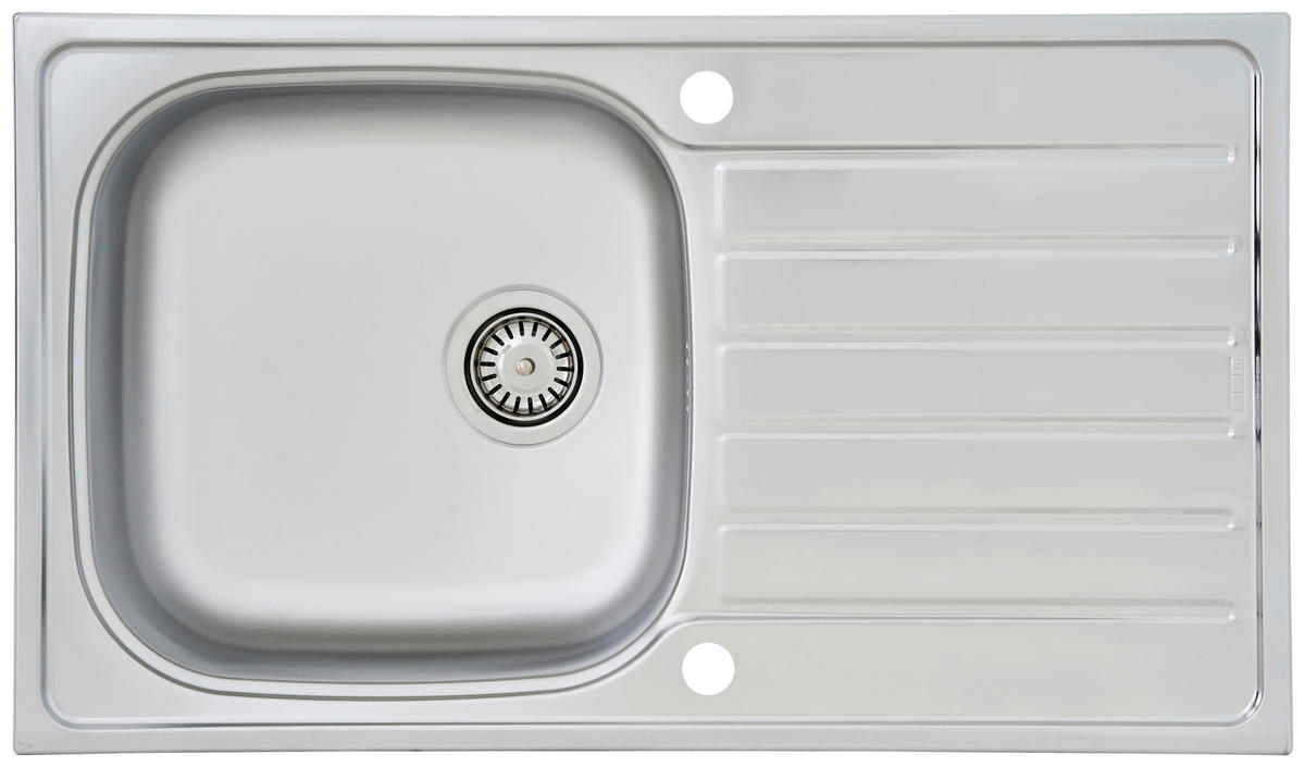 SPÜLE 1720DALLAS86X50  - Edelstahlfarben, Trend, Metall (86/17,5/50cm) - Respekta