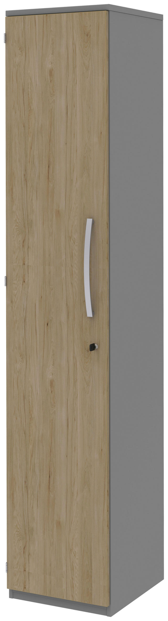AKTENSCHRANK Grau, Eichefarben  - Eichefarben/Grau, KONVENTIONELL, Holzwerkstoff (40/217,4/43cm) - Moderano