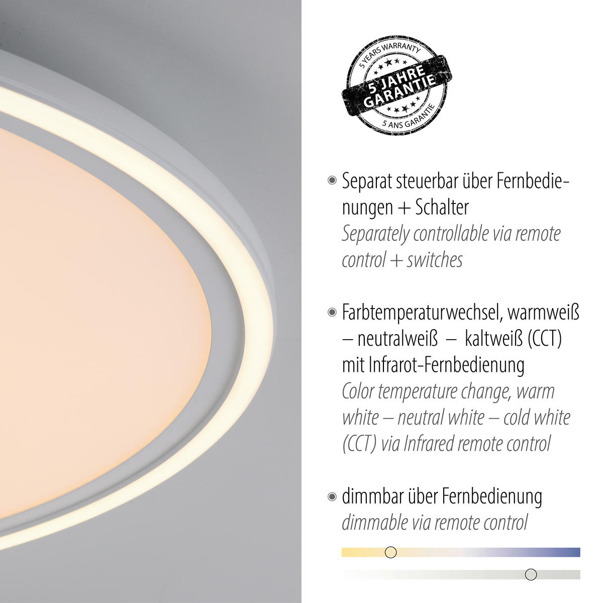 LED-DECKENLEUCHTE 60/60/5,8 cm   - Weiß, Basics, Metall (60/60/5,8cm)