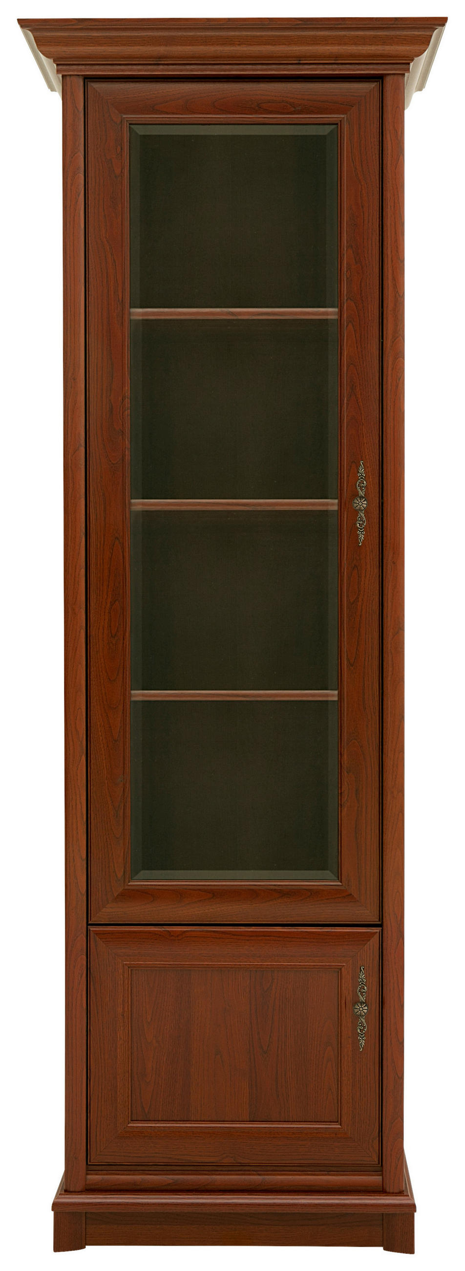 VITRÍNA, barvy kaštanu, 70,5/204,5/43 cm - bronzová/barvy kaštanu, Design, kov/kompozitní dřevo (70,5/204,5/43cm) - Cantus