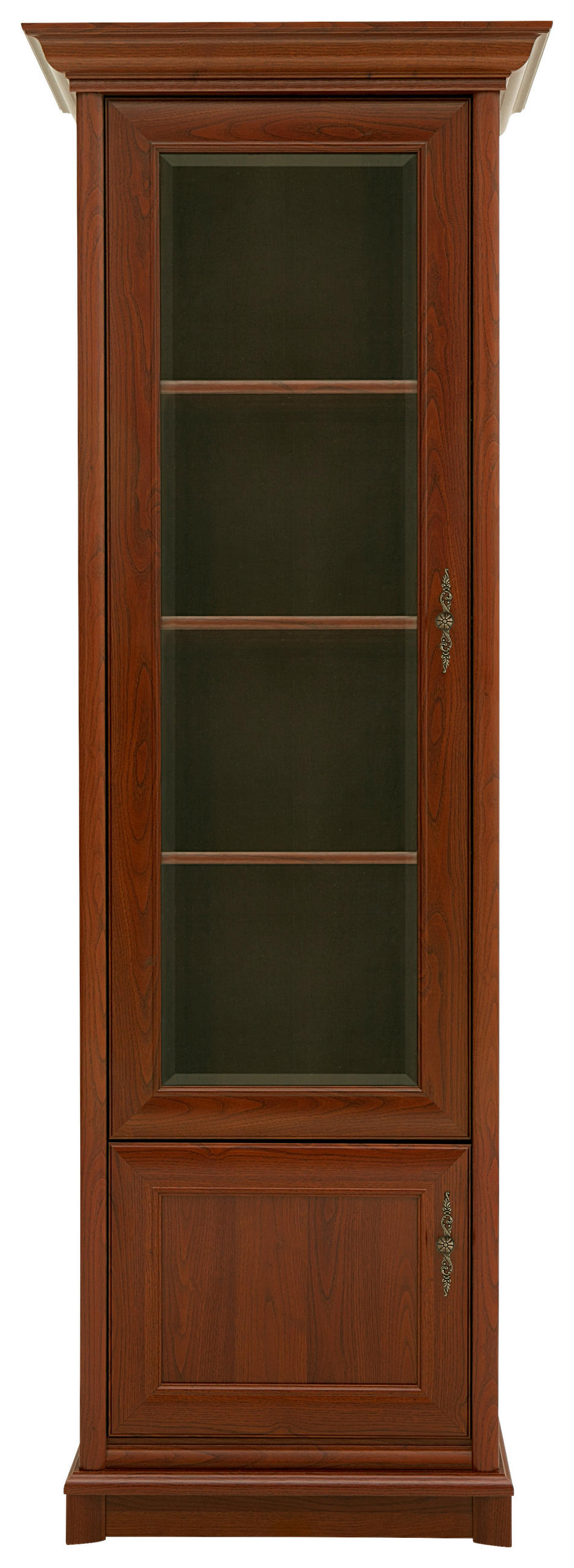 VITRÍNA, barvy kaštanu, 70,5/204,5/43 cm - bronzová/barvy kaštanu, Design, kov/kompozitní dřevo (70,5/204,5/43cm) - Cantus