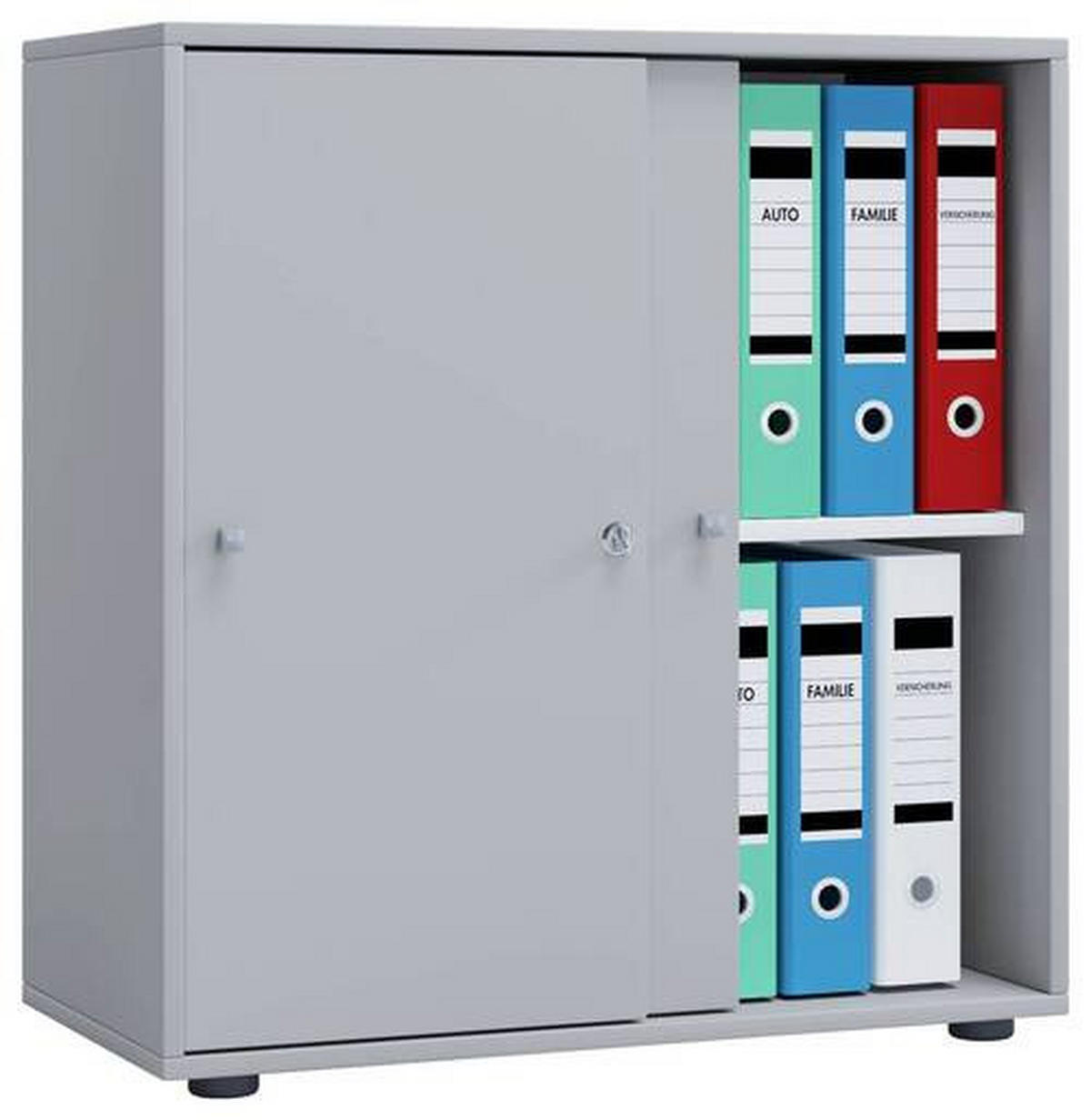 AKTENSCHRANK 70/74/37 cm  - Grau, Basics, Holzwerkstoff (70/74/37cm) - MID.YOU