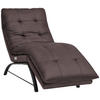LIEGE in Echtleder Dunkelbraun  - Dunkelbraun/Schwarz, Design, Leder/Metall (75/110/190cm) - Chilliano
