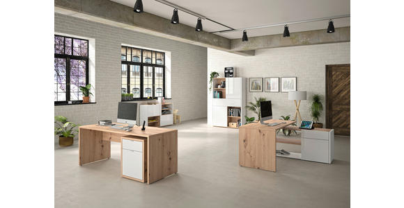 SCHREIBTISCH 180/69/74 cm  in Eiche Artisan  - Eiche Artisan, Design, Holzwerkstoff (180/69/74cm) - Carryhome