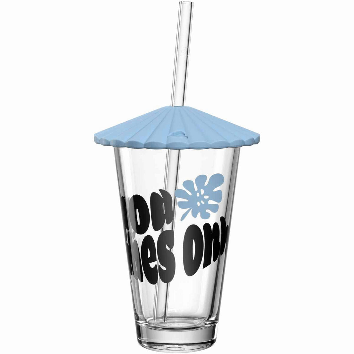 POHÁR 300 ml  - kék, Design, műanyag/üveg (92/20,9/92cm) - Leonardo