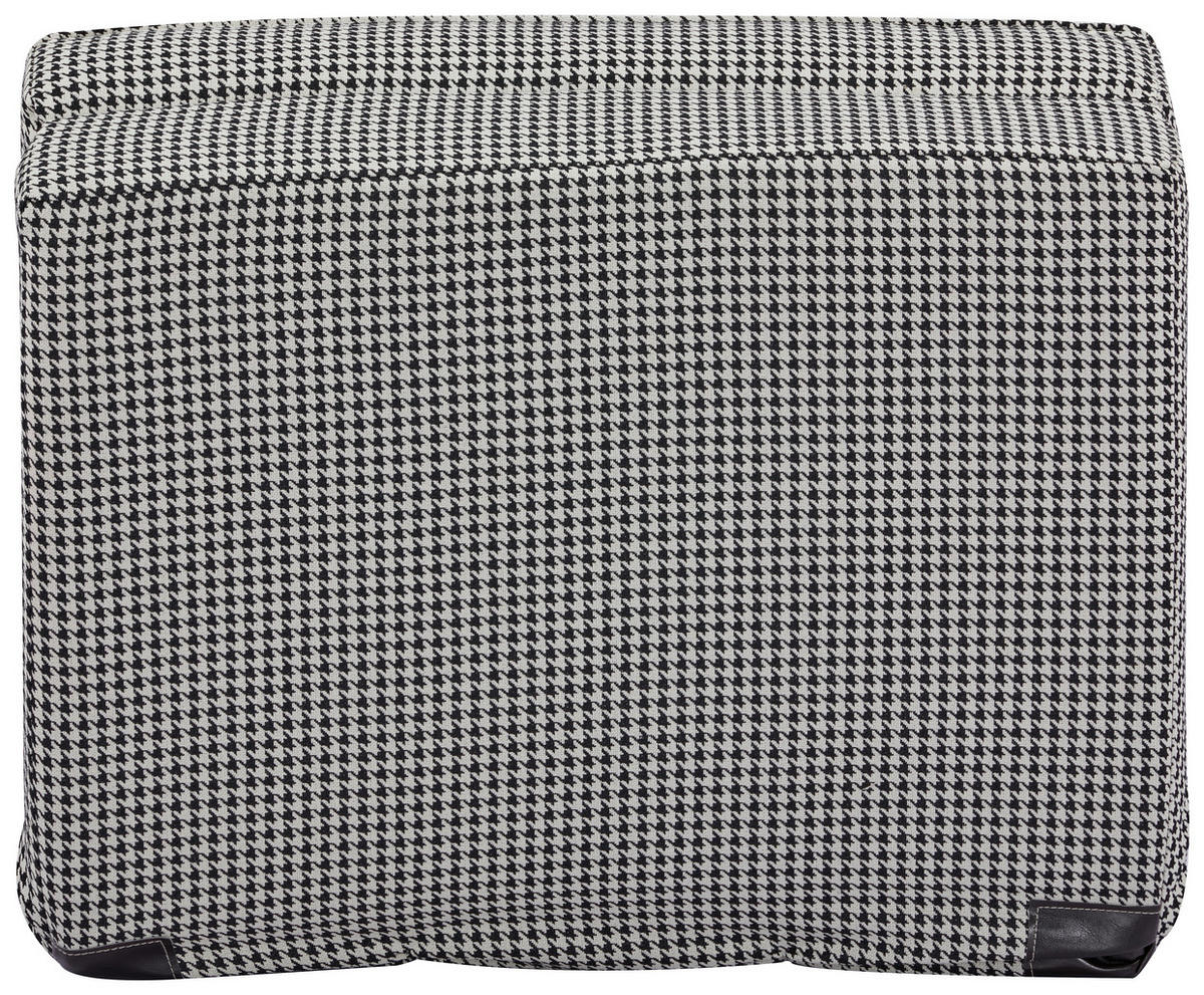 SCHLAFSESSEL Jacquard Weiß, Schwarz    - Schwarz/Weiß, MODERN, Textil (74/61,5/80cm) - MID.YOU