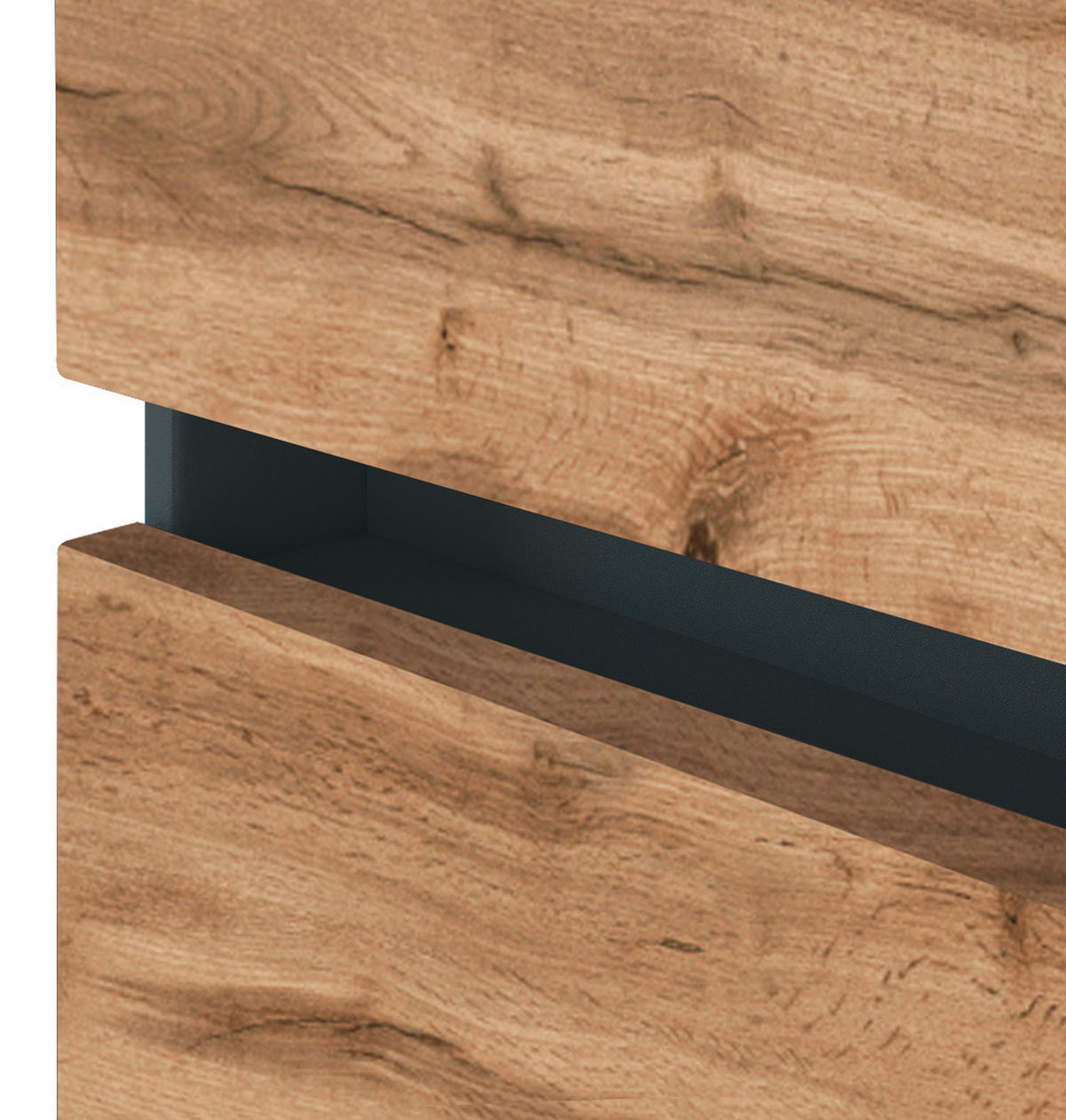 WASCHTISCHKOMBI 80 cm  - Eiche Wotan/Weiß, Design, Holzwerkstoff/Stein (80cm) - Held